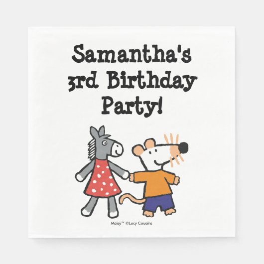 Beste vrienden Maisy en Dotty Hold Hands Servetten (Voorkant)