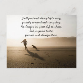 Beste Vrienden Meisje en Hond op het strand Briefkaart