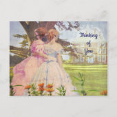 Beste vrienden  meisjes die in de tuin lopen briefkaart (Voorkant)