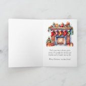 Beste Vrienden met Drinken Kerstmis Kaart (Binnen)