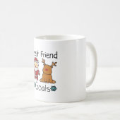 Beste vrienden met kerstmis en rendieren koffiemok (Voorkant rechts)
