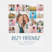 Beste vrienden met kleurrijke 15 foto's, modern, m fleece deken (Voorkant)