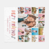 Beste vrienden met kleurrijke 15 foto's modern min fleece deken (Voorkant (Horizontaal))