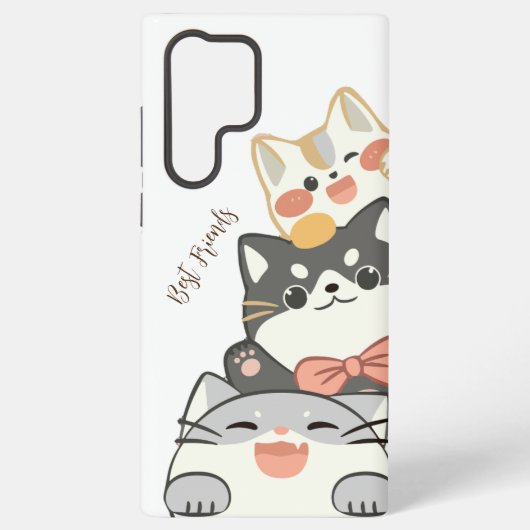 Beste vrienden met mijn lieve katten samsung galaxy hoesje (Achterkant)
