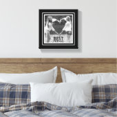 BESTE vrienden met Schattige zwart-wit foto Lijst Canvas Afdruk (Insitu (Slaapkamer))