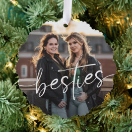 Beste Vrienden Minimalistische Bestie Foto Ornament Kaart