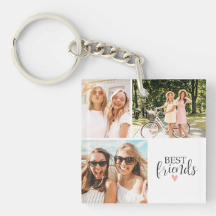 Beste Vrienden Modern Chique BFF Script Foto Sleutelhanger
