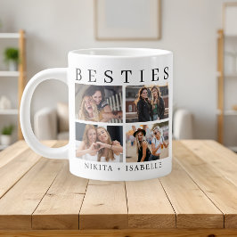 Beste Vrienden Moderne Fotocollage Aandenken Grote Koffiekop
