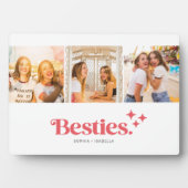 Beste Vrienden Moderne Fotocollage Plaque Fotoplaat (voorkant)