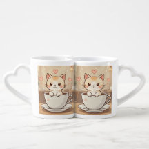 Beste Vrienden Mok Set | Cute Kawaii Kitten Matchi