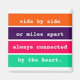 Beste vrienden naast elkaar of Miles Apart Quote Magneet