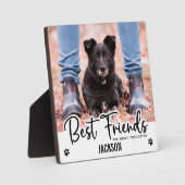 Beste Vrienden Nooit Vergeten Dierenherdenking Fotoplaat (Voorkant)