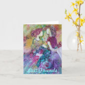 Beste Vrienden" Notecard Kaart (Gele Bloem)