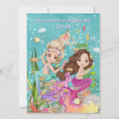 Beste vrienden onder het Zee Mermaids Happy Birthd (Achterkant)