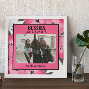 Beste vrienden One Photo Gift Pink Poster