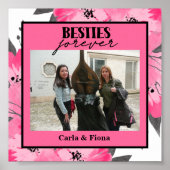 Beste vrienden One Photo Gift Pink Poster (Voorkant)