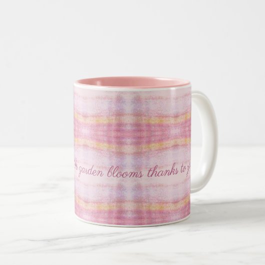 Beste Vrienden Ontwerper Roze Plaid Mok (Voorkant rechts)