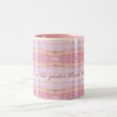 Beste Vrienden Ontwerper Roze Plaid Mok (Center)