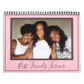 Beste vrienden ooit aangepaste roze moderne foto kalender (Hoes)