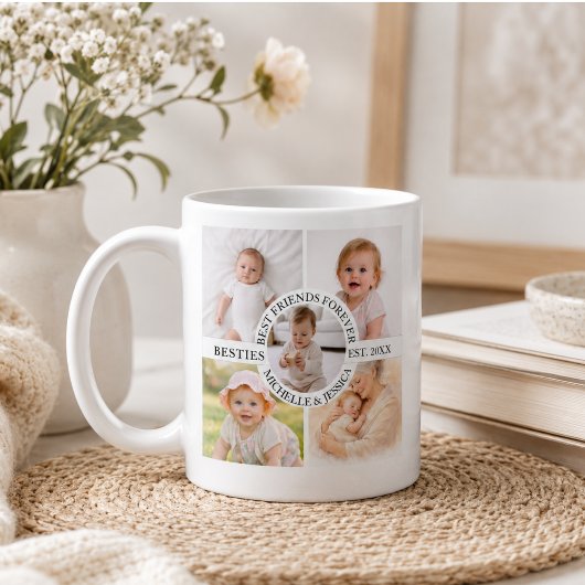 Beste Vrienden Ooit Foto Collage | Aangepaste Best Koffiemok