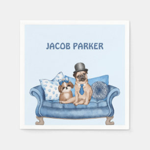 Beste vrienden op de bank servet