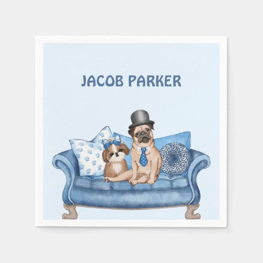 Beste vrienden op de bank servet (Voorkant)