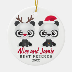 Beste vrienden op maat keramisch ornament
