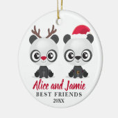 Beste vrienden op maat keramisch ornament (Links)