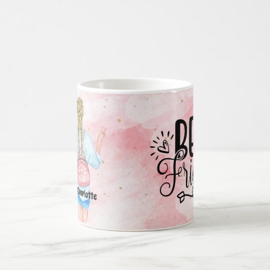 Beste vrienden op maat koffiemok (Center)