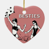 Beste vrienden op straat keramisch ornament (Achterkant)