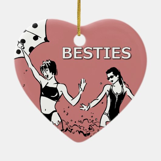 Beste vrienden op straat keramisch ornament (Achterkant)