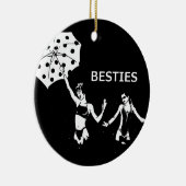 Beste vrienden op straat keramisch ornament (Rechts)