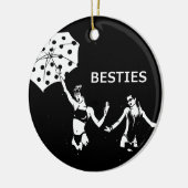 Beste vrienden op straat keramisch ornament (Links)