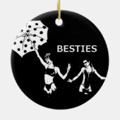 Beste vrienden op straat keramisch ornament (Achterkant)