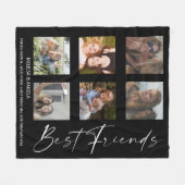 Beste Vrienden Persoonlijke Fotocollage Fleece Deken (Voorkant (Horizontaal))