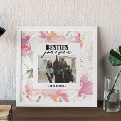Beste vrienden PHOTO Gift Pink Poster