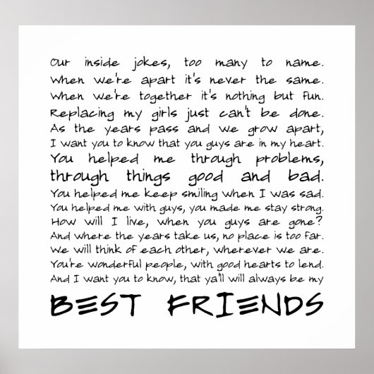 Beste vrienden poster (Voorkant)