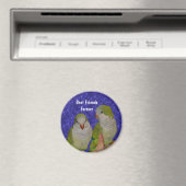 Beste vrienden Quaker Parrots Cute Magnet (Insitu (Vaatwasser))