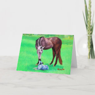 Beste vrienden Quarter Horse Dog Blank Kaart
