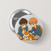 Beste vrienden ronde button 5,7 cm (Voorkant /achterkant)