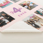 Beste vrienden roos gouden blush foto sherpa deken (3/4)