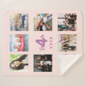 Beste vrienden roos gouden blush foto sherpa deken (Voorkant (horizontaal))