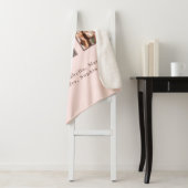 Beste vrienden roos gouden blush foto sherpa deken (In situ)