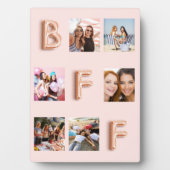 Beste vrienden roze gouden blush roze fotocollage fotoplaat (voorkant)