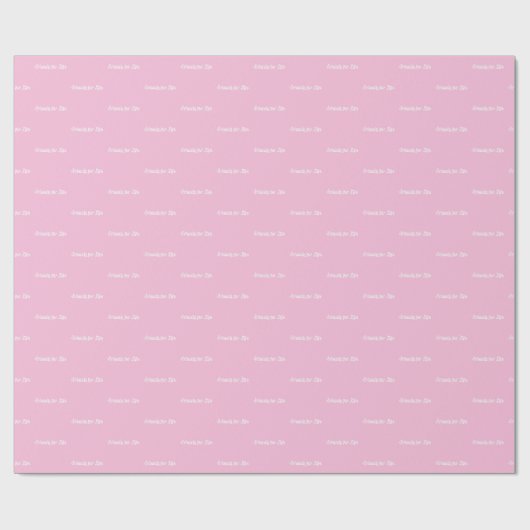 Beste vrienden roze pastel wit script cadeaupapier (Vlak)