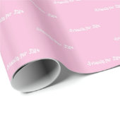 Beste vrienden roze pastel wit script cadeaupapier (Rol Hoek)