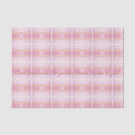 Beste Vrienden  Roze Plaid Tissue Papier