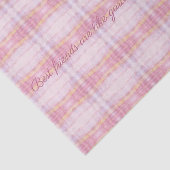 Beste Vrienden  Roze Plaid Tissue Papier (Detail)