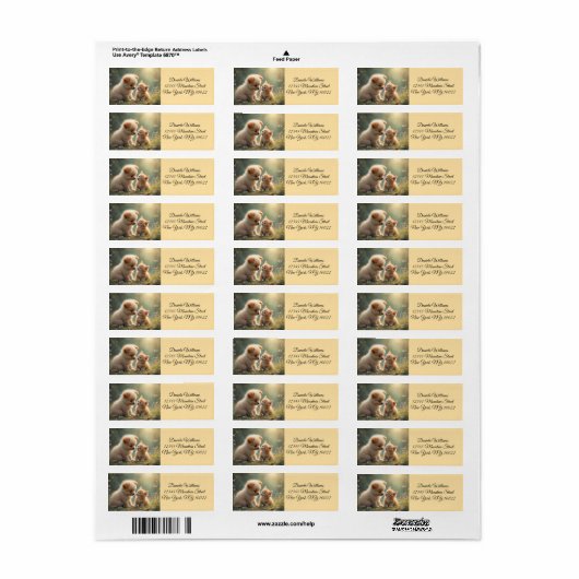 Beste vrienden - schattige puppy en kitten in het etiket (Full Sheet)