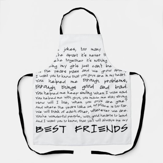 Beste vrienden schort (Voorkant)